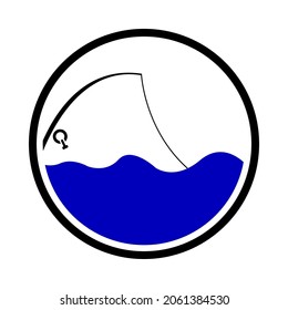 simple fishing icon vector illustration