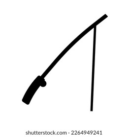 Simple fishing rod icon. Vector.