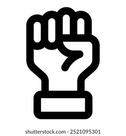 Simple Fist icon. The icon can be used for websites, print templates, presentation templates, illustrations, etc