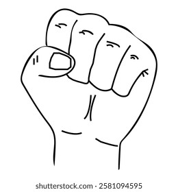 Simple Fist Icon for Protest Graphics