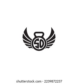 SO simple fitness gym concept in high quality professional design that will print well across any print media