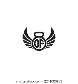 OF simple fitness gym concept in high quality professional design that will print well across any print media