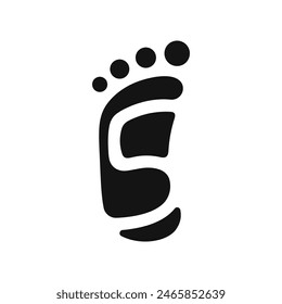 A Simple Five + Foot Black Logo