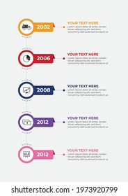 Simple Five Point Timeline Template