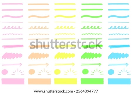 Simple five-color line marker set - Standard
