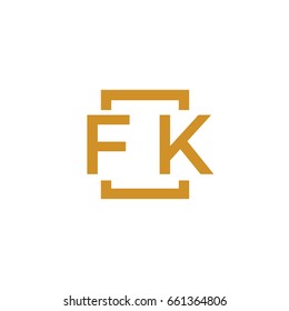 Simple FK initial Logo designs template vector illustration