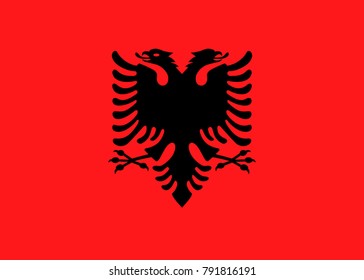 Simple flag of Albania. Correct size, proportion, colors