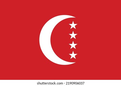 Simple flag of Anjouan. Correct size, proportion, colors