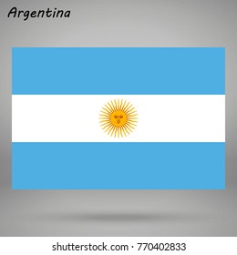 simple flag of Argentina isolated on white background