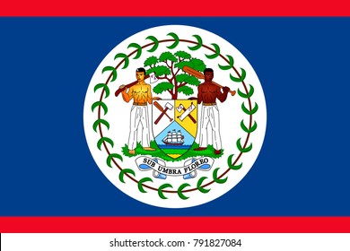 Simple flag of Belize. Correct size, proportion, colors