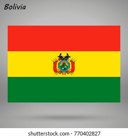 simple flag of Bolivia isolated on white background