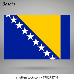 simple flag of Bosnia isolated on white background