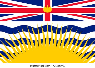 Simple flag of British Columbia is a province of Canada
