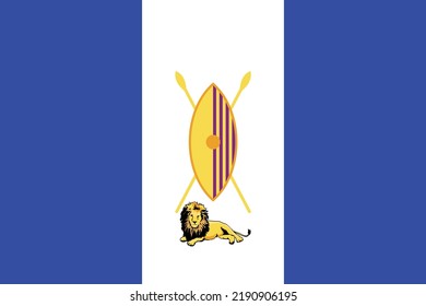 Simple flag of Buganda. Correct size, proportion, colors