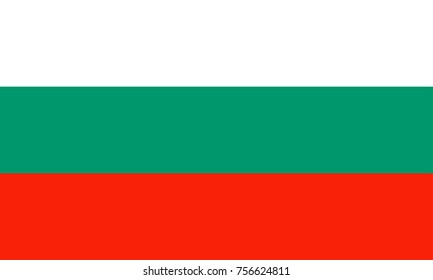 Simple flag of Bulgaria. Correct size, proportion, colors