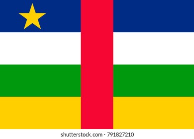 Simple flag of Central Africa. Correct size, proportion, colors