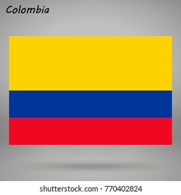 simple flag of Colombia isolated on white background