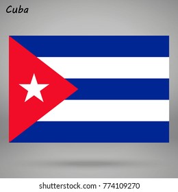 simple flag of Cuba isolated on white background