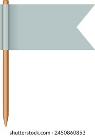 A simple flag design with a wooden pole