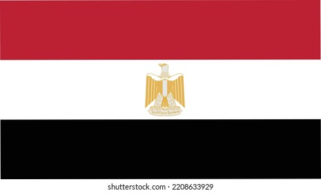 Simple flag of Egypt. Egyptian flag
