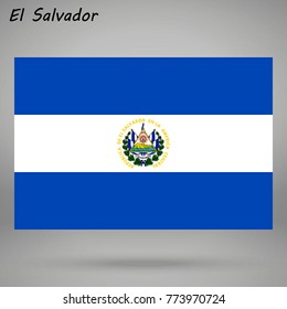 simple flag of El Salvador isolated on white background