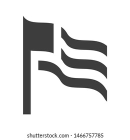 Simple flag flat design symbol logo icon