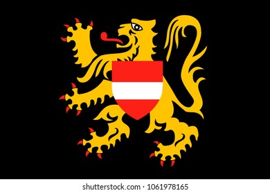 Simple flag of Flemish Brabant is a state of Belgium