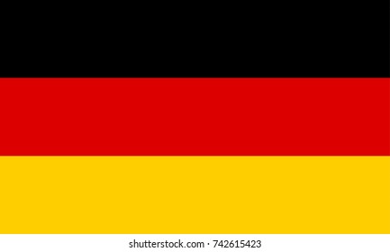 Simple flag of Germany. German flag Correct size, proportion, colors