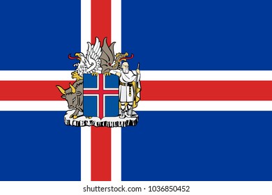 Simple flag of Iceland