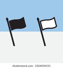 Icono de Bandera simple para el gráfico de decoración, indicador para la decoración, Ilustración vectorial