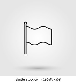 Simple flag icon in line design style.