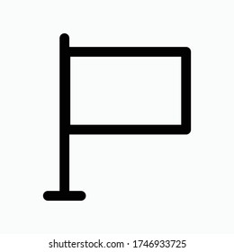 Simple flag icon. Location marker symbol. vector illustration