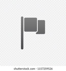 Simple flag icon. On grid background