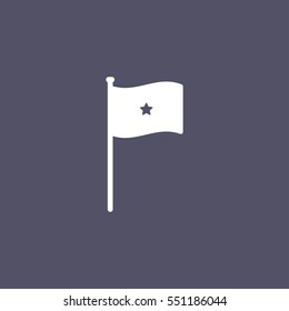 simple flag icon with star