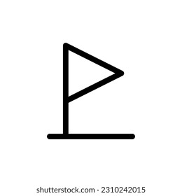 Einfache Flag Icon Symbol Schwarze Rahmenlinie Hochwertiger Vektorgrafik. EPS10