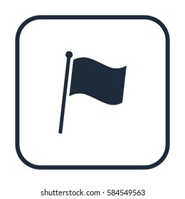 Simple flag icon, vector design element