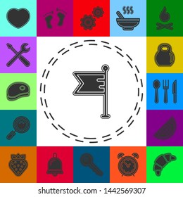 Simple Flag isolated. Flat pictogram - simple icon