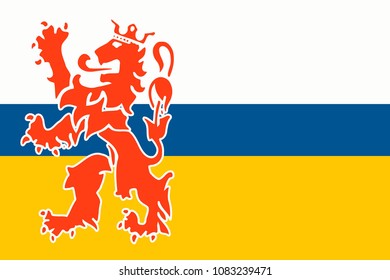 Simple flag of Limburg is a state of Netherlands