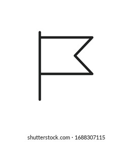 Simple flag line icon. Stroke pictogram. Vector illustration isolated on a white background. Premium quality symbol. Vector sign for mobile app and web sites.