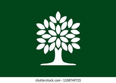Simple flag of London. City of Canada. Correct colors, proportion 2/3