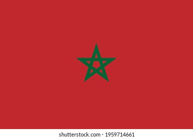 Simple flag of Morocco. Moroccan flag