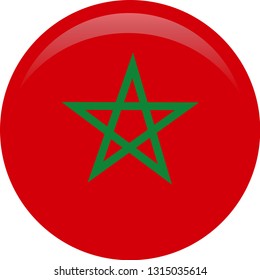 Simple flag of Morocco. Moroccan flag. Correct size, proportion, colors