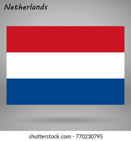 simple flag of Netherlands isolated on white background