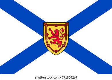 Simple flag of Nova Scotia is a province of Canada
