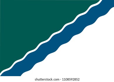 Simple flag of Novosibirsk. Correct size, proportion, colors