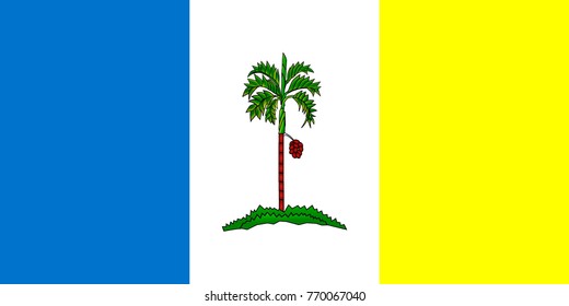 Simple Flag Of Penang Is A State Of Malaysia