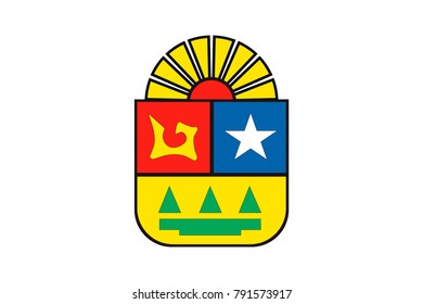Simple flag of Quintana Roo is a state of Mexico