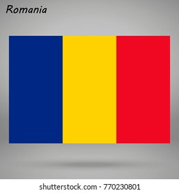 simple flag of Romania isolated on white background