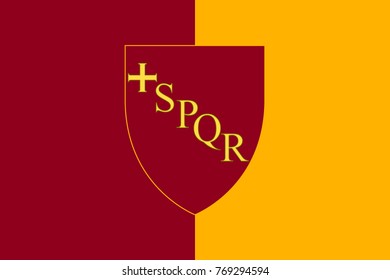 Simple flag of Rome. Correct size, proportion, colors