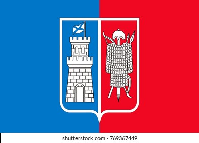 Simple flag of Rostov-on-Don. Correct size, proportion, colors
